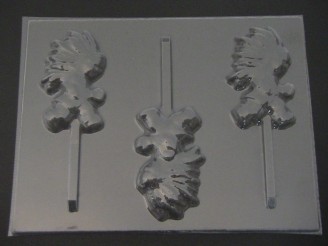 3537 Indian Chocolate or Hard Candy Lollipop Mold  IMPROVED